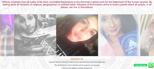 Illuminati official website verified social media accounts page